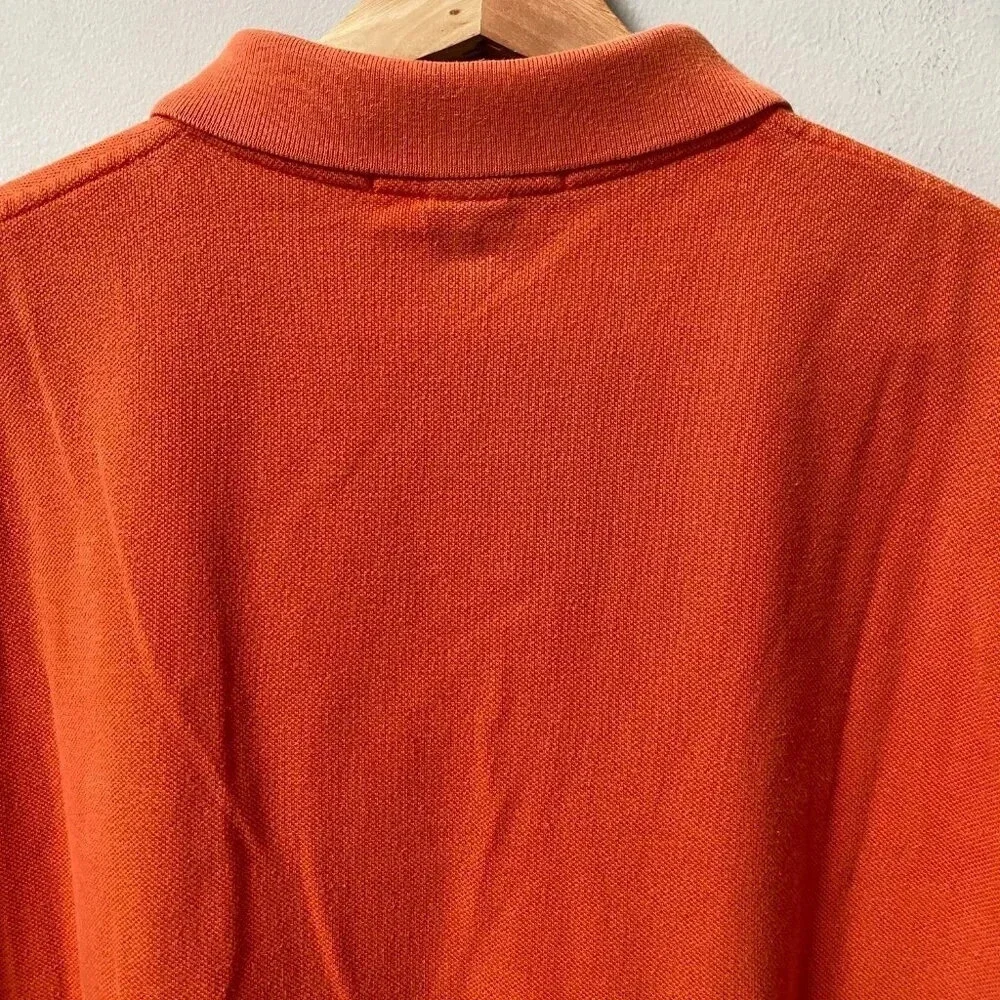Vintage Polo Ralph Lauren Men's Large Short Sleeve Retro Orange Polo Shirt 90s